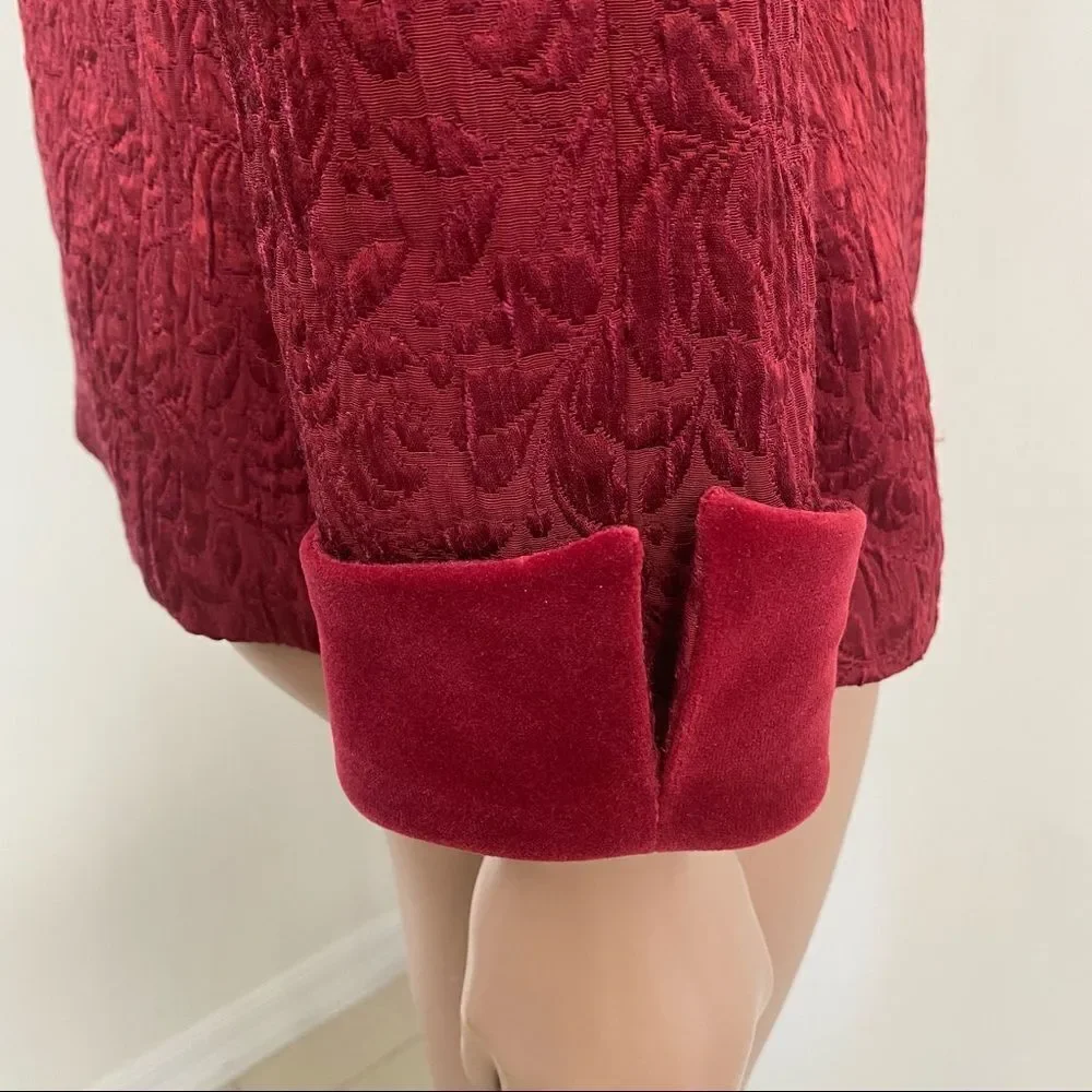 Christian Dior Wool Blend Red Jacket Skirt set 8P